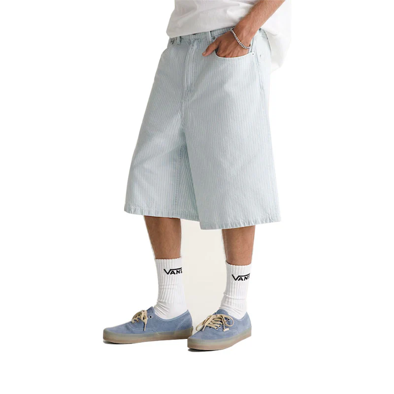 Vans Kids' Check-5 Baggy Denim Short Blue Ice - Image 3