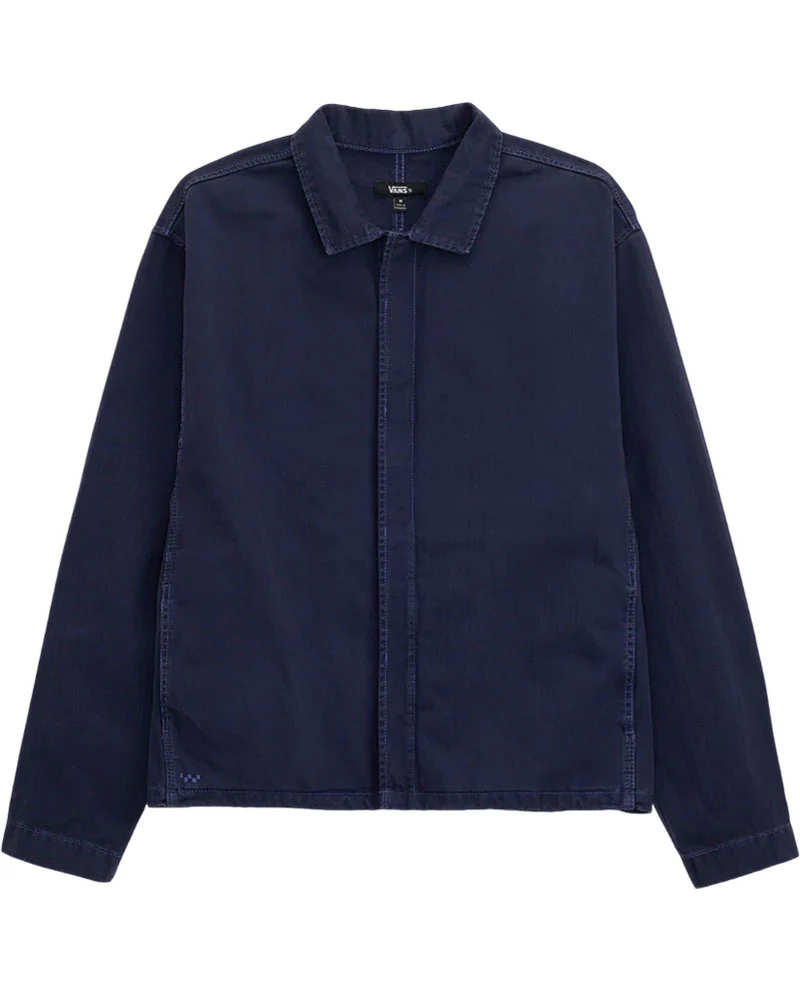 Vans Lx Washed Overdye Long Sleeve Woven Deep Indigo