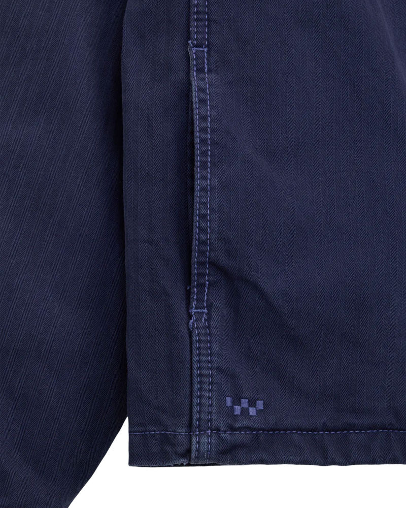 Vans Lx Washed Overdye Long Sleeve Woven Deep Indigo - Image 4