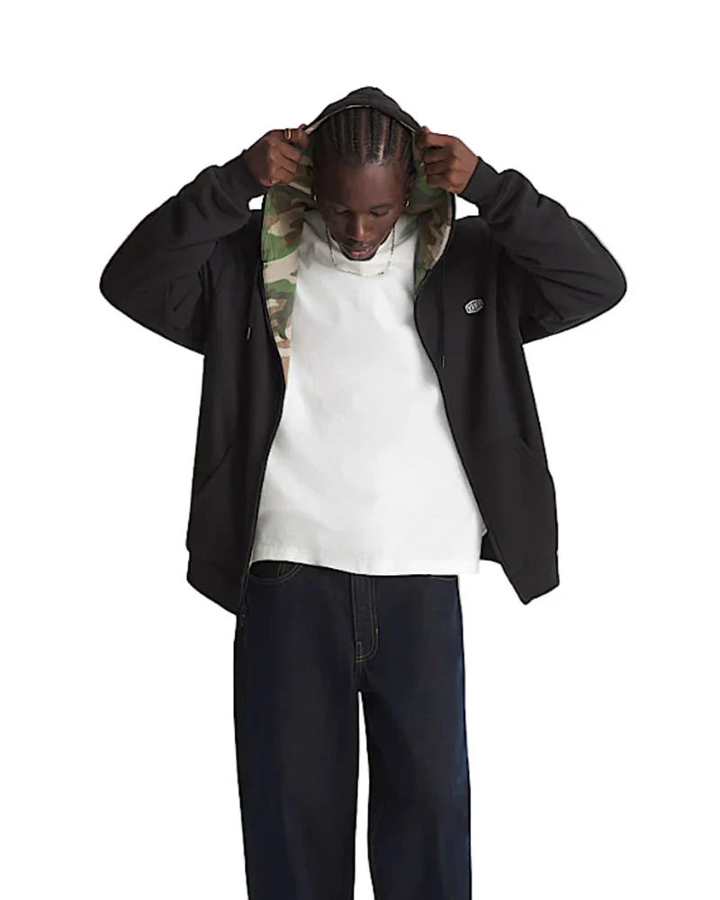 Vans Men's Dover Thermal Lined Full Zip Black - Image 2