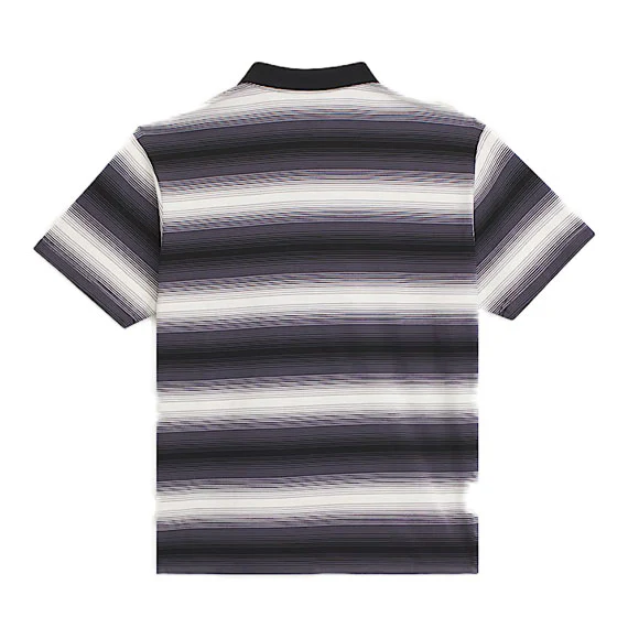 Vans Molino Shadow Stripe Short Sleeve Polo Steel Shadow - Image 2