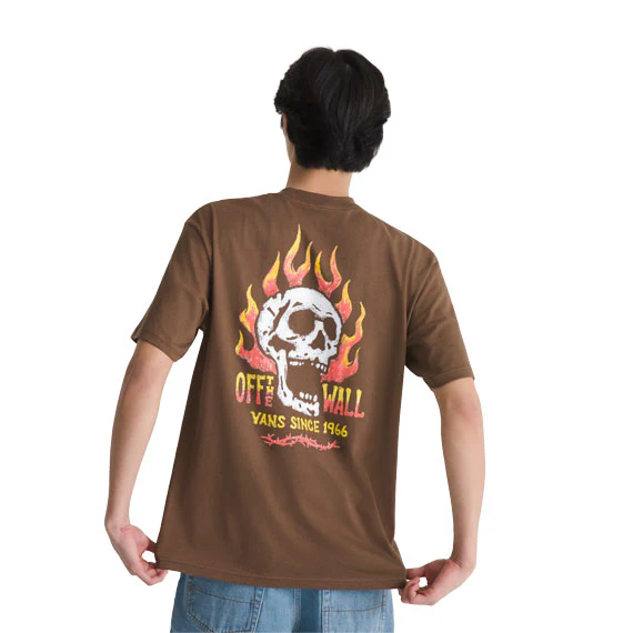 Vans Off The Wall Fever Short Sleeve T-Shirt Vintage Cocoa - Image 3