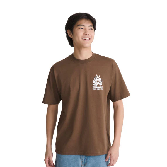 Vans Off The Wall Fever Short Sleeve T-Shirt Vintage Cocoa - Image 4