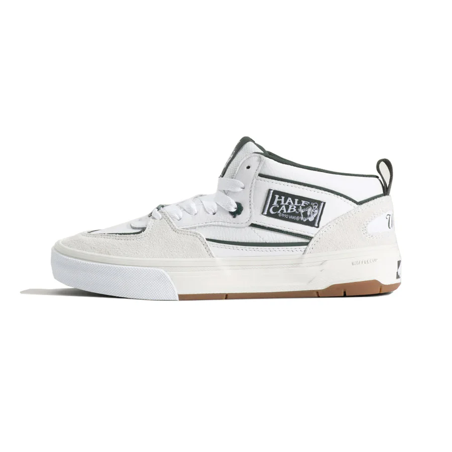 Vans Skate Half-Cab Wafflecup Shoe Una White/Gum - Image 2