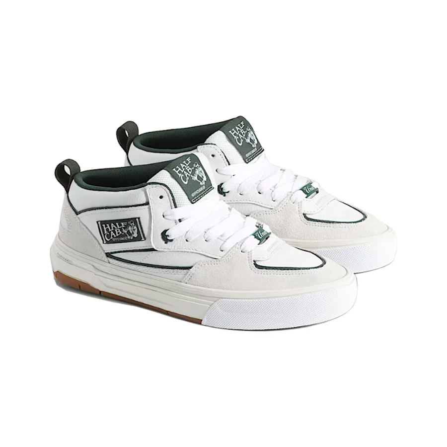 Vans Skate Half-Cab Wafflecup Shoe Una White/Gum - Image 3