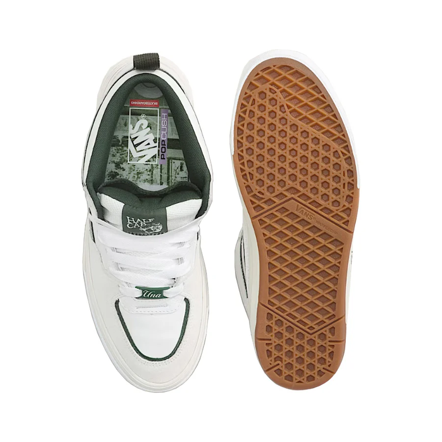 Vans Skate Half-Cab Wafflecup Shoe Una White/Gum - Image 4