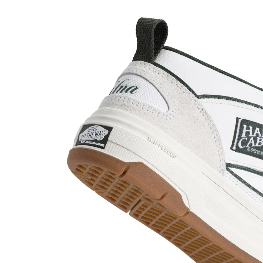 Vans Skate Half-Cab Wafflecup Shoe Una White/Gum - Image 8