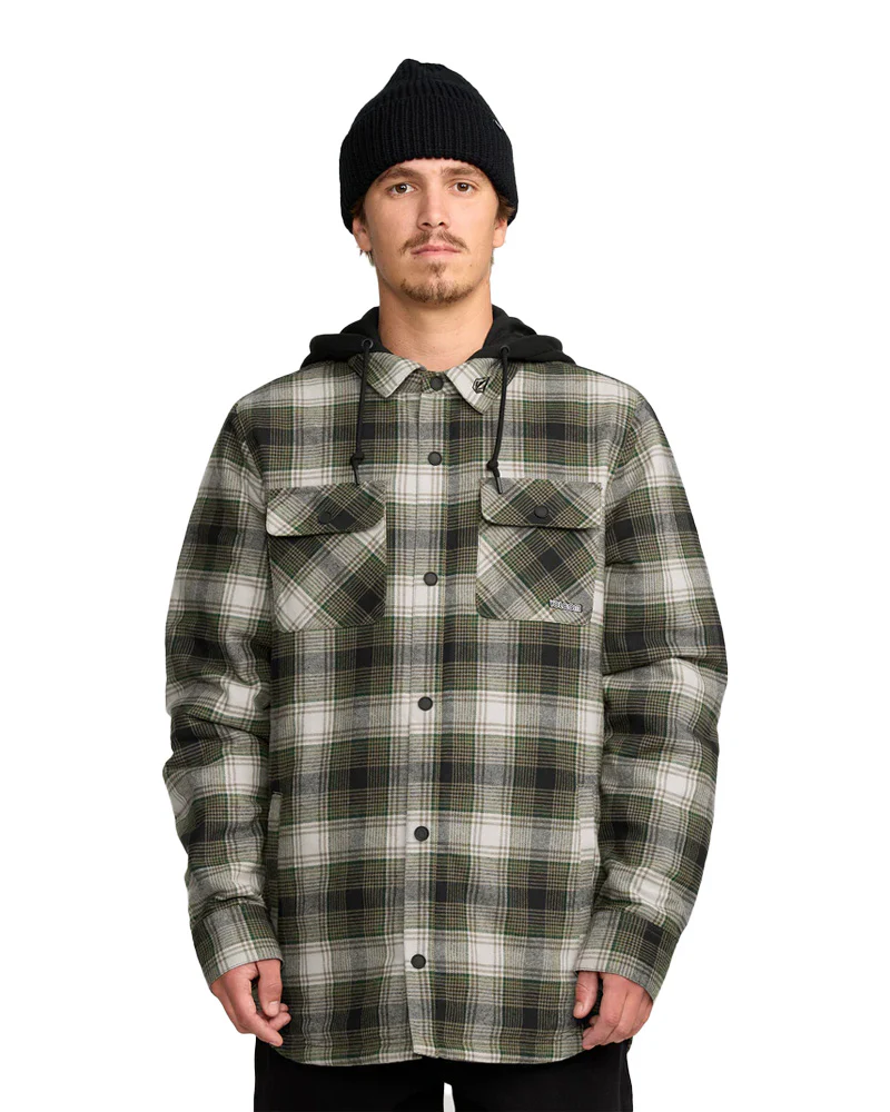 Volcom Men's Kenson Ins Flannel Black Green 2026 - Image 3
