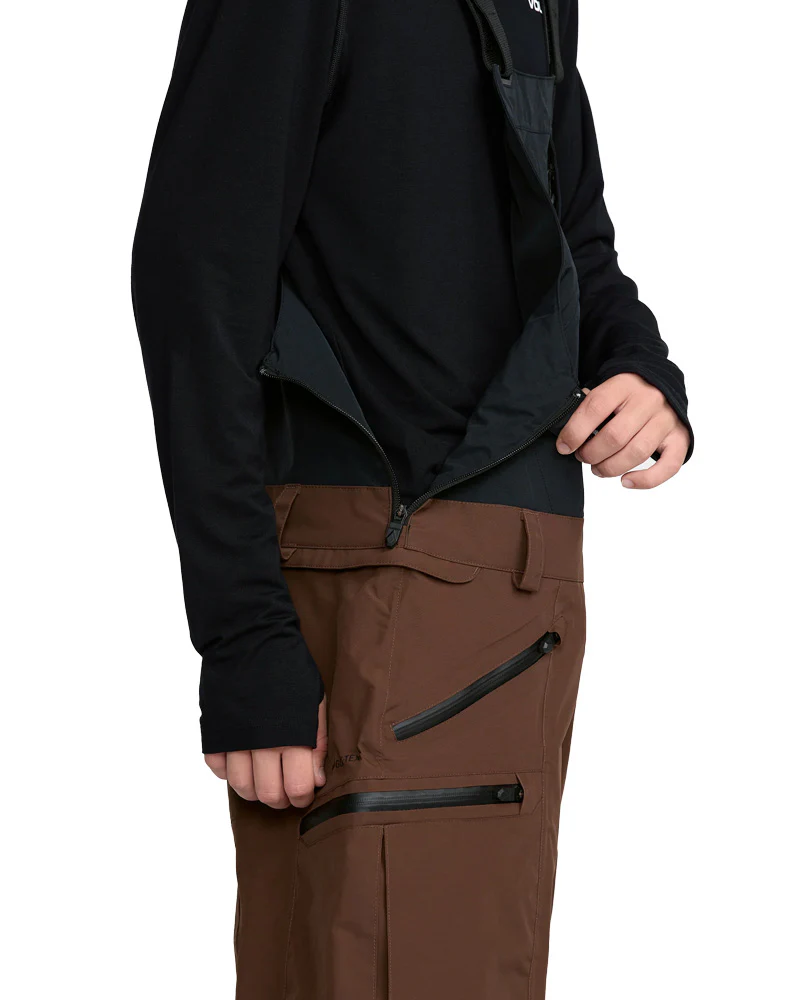 Volcom Men's Rain Gore-Tex Bib Pant Brown 2026 - Image 3