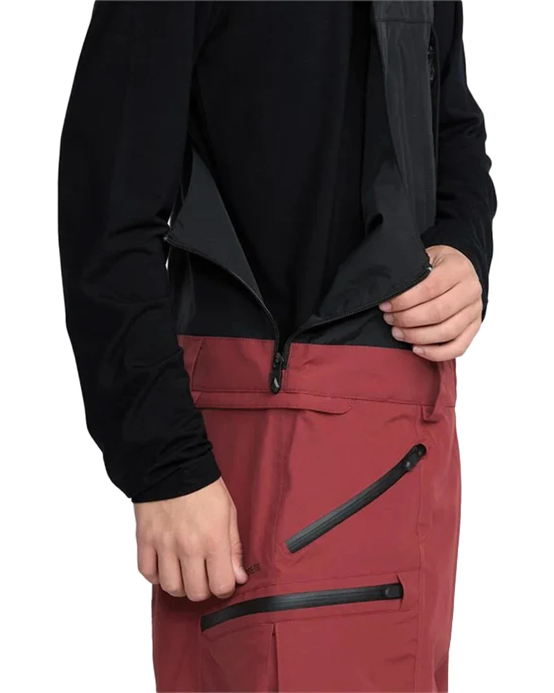 Volcom Men's Rain Gore-Tex Bib Pant Burnt Red 2026 - Image 3