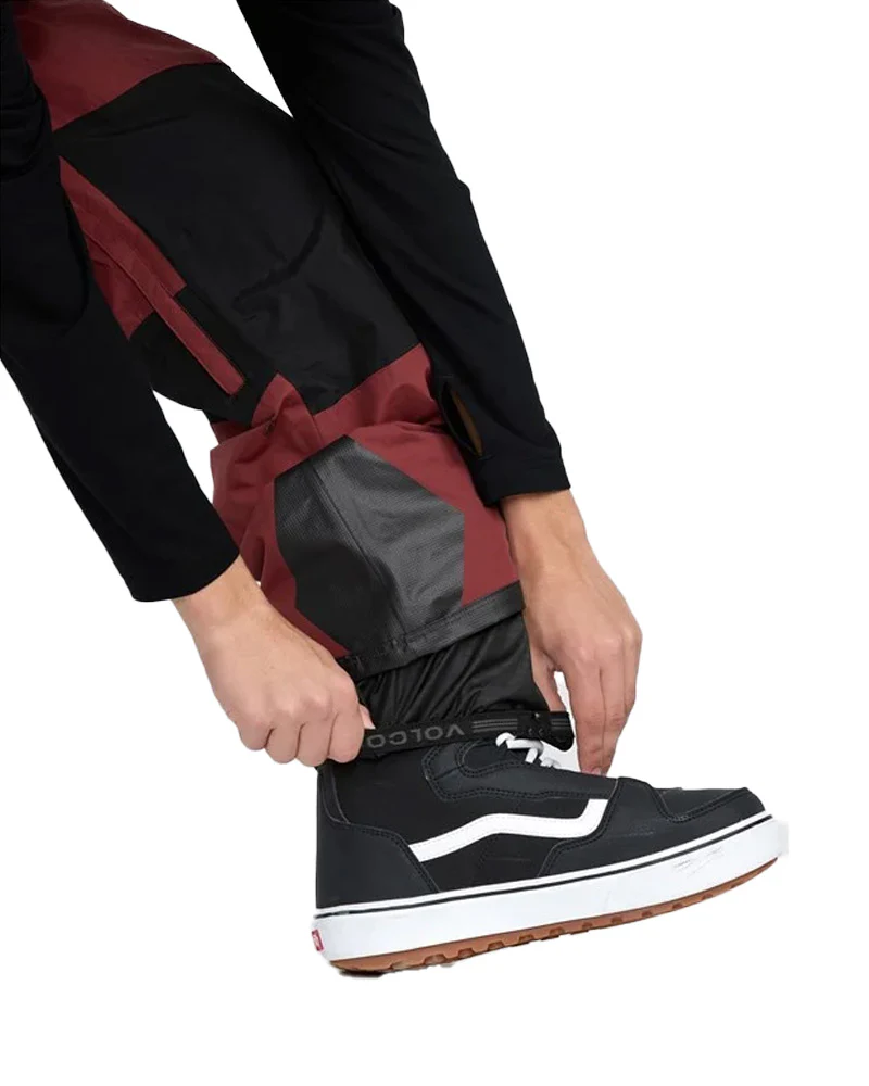 Volcom Men's Rain Gore-Tex Bib Pant Burnt Red 2026 - Image 5