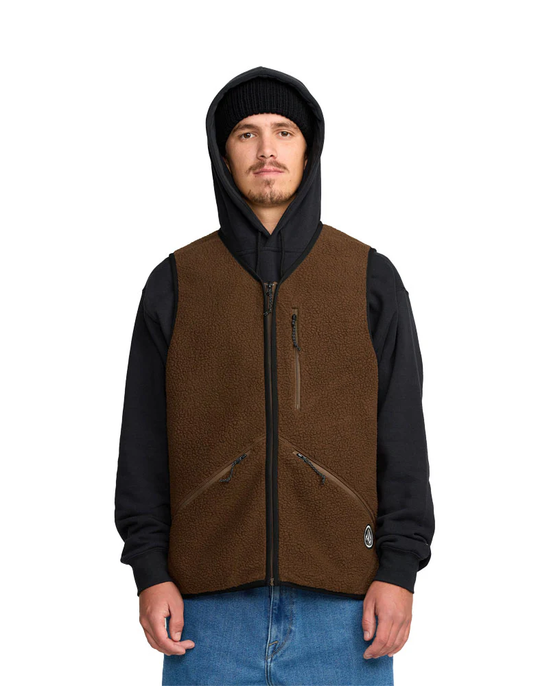 Volcom Men's Snowdrift Vest Brown 2026 - Image 3