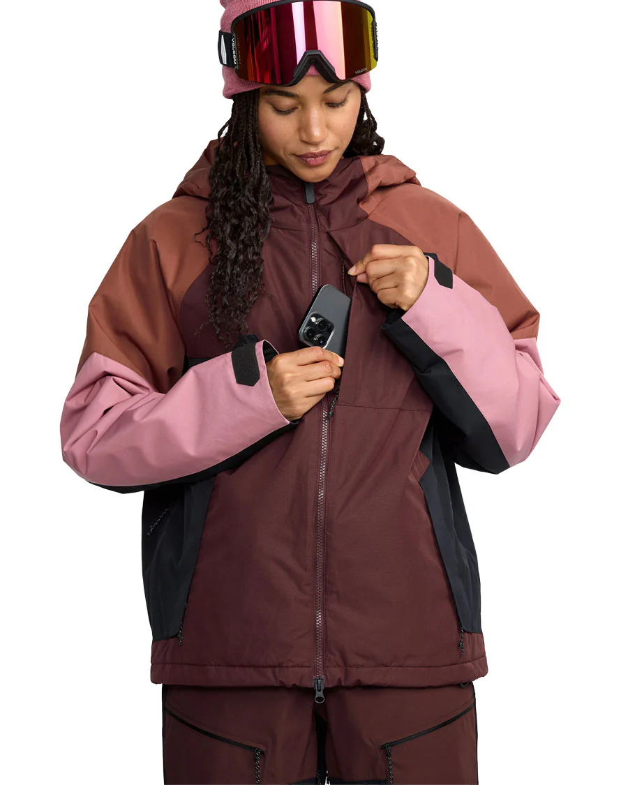 Volcom Women's Agate Ins Jacket Oxblood - Image 5