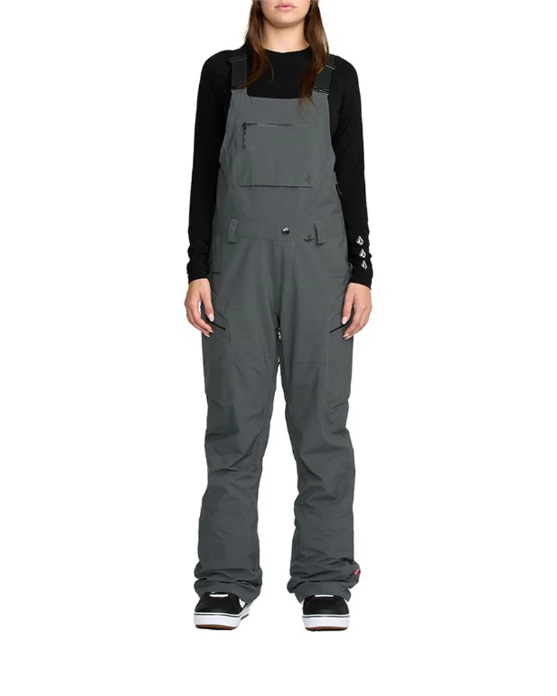 Volcom Women's Ash Stretch Gore-Tex Bib Pant Dark Grey