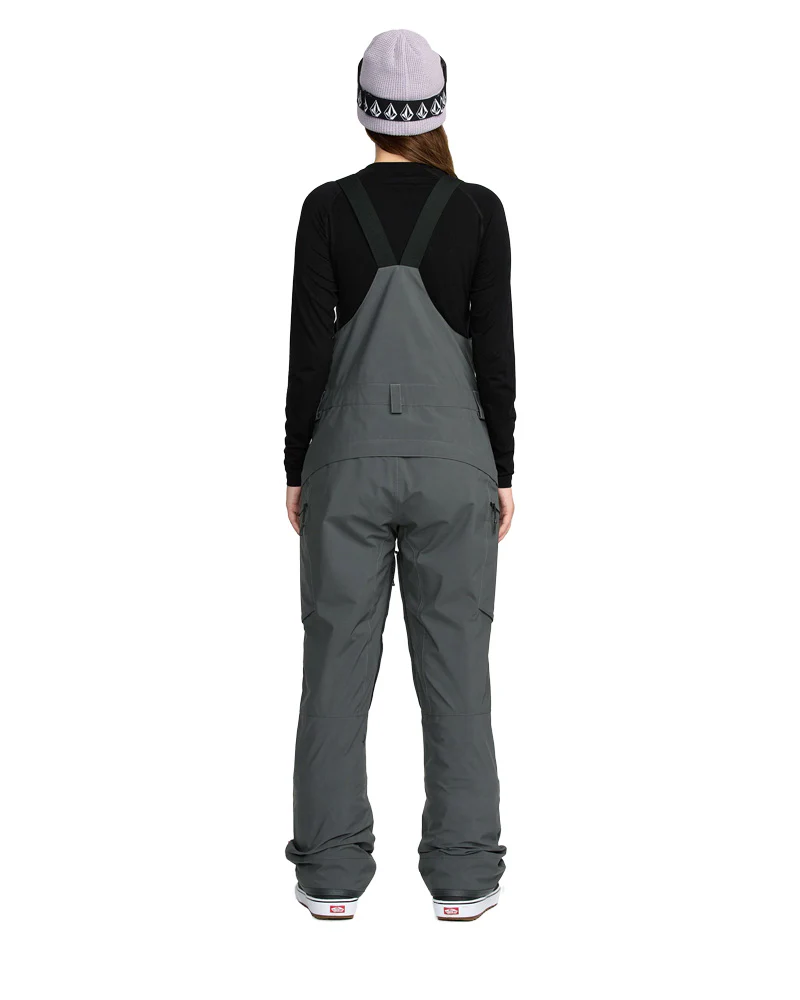Volcom Women's Ash Stretch Gore-Tex Bib Pant Dark Grey - Image 2