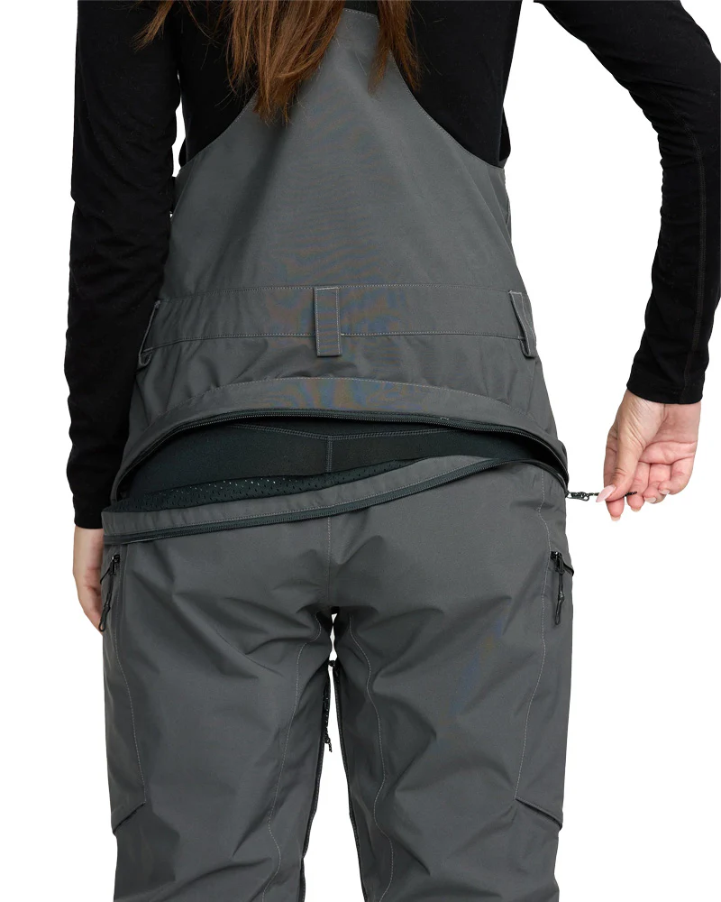 Volcom Women's Ash Stretch Gore-Tex Bib Pant Dark Grey - Image 4