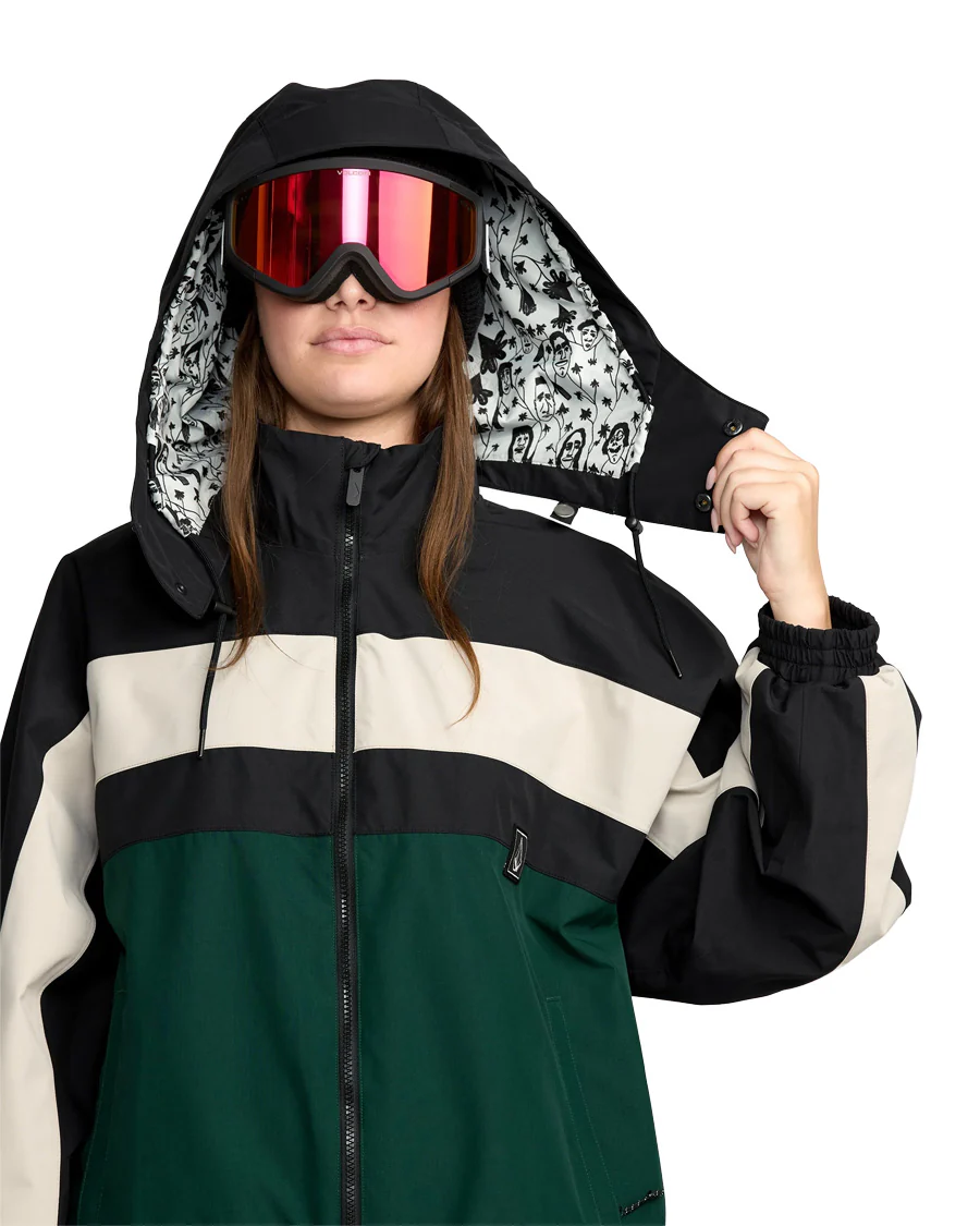 Volcom Women's Dlm Jacket Black Green - Image 3