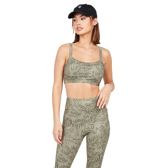 Volcom Women's Lived In Bralette Dark Camo