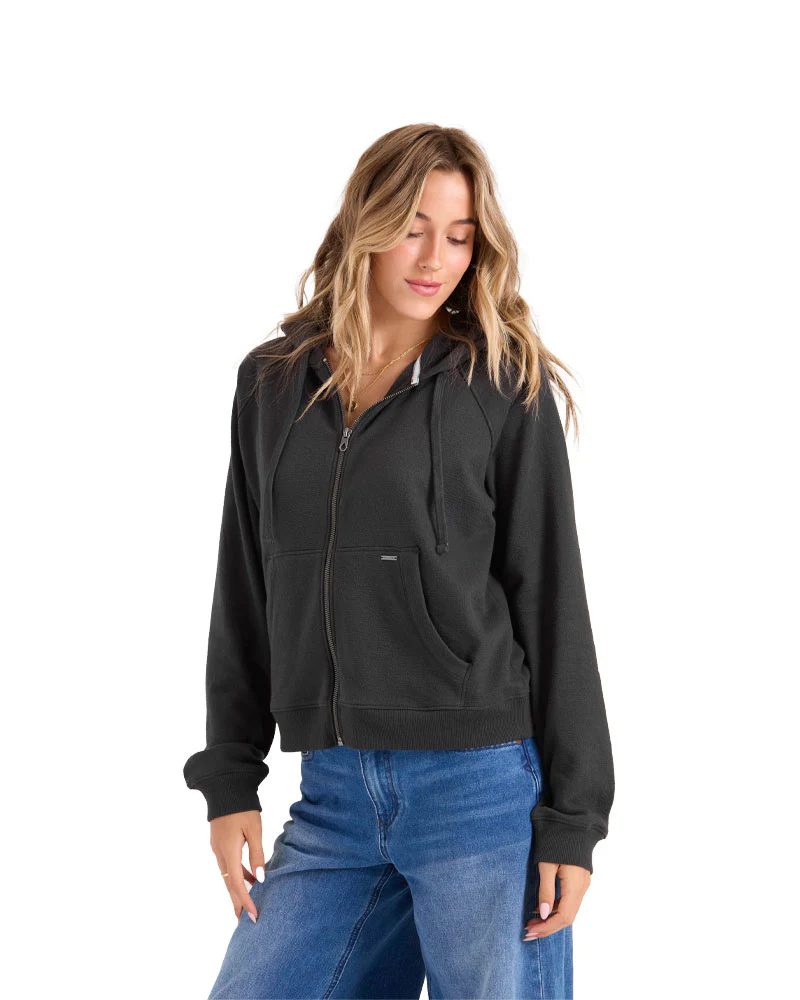 Volcom Women's Lived In Fleece Zip Vintage Black - Image 3