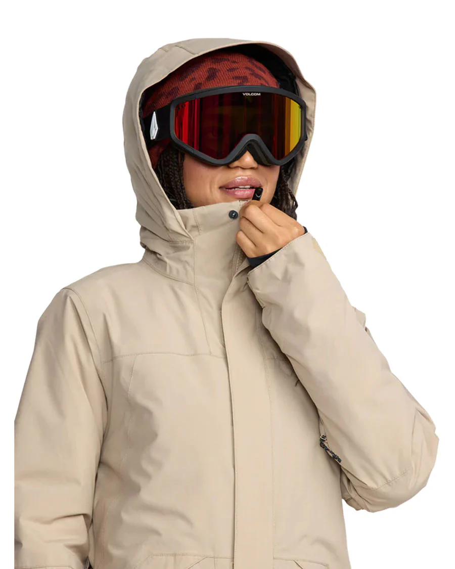 Volcom Women's Shelter 20K 3D Stretch Jacket Oatmeal - Image 5