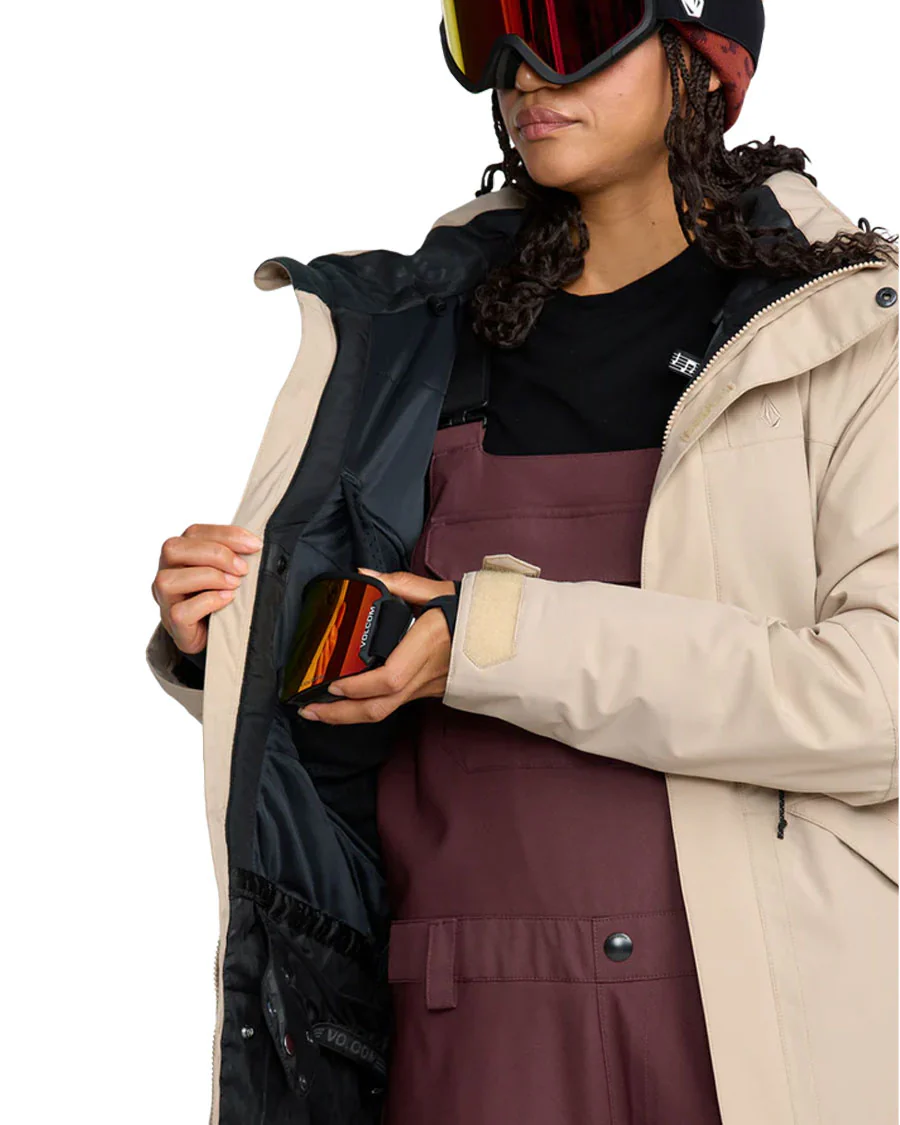 Volcom Women's Shelter 20K 3D Stretch Jacket Oatmeal - Image 6
