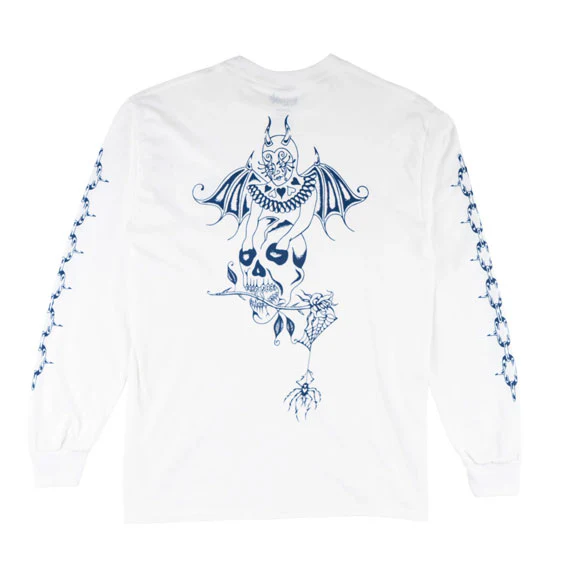 Welcome Angel Long Sleeve T-Shirt - White - Image 2