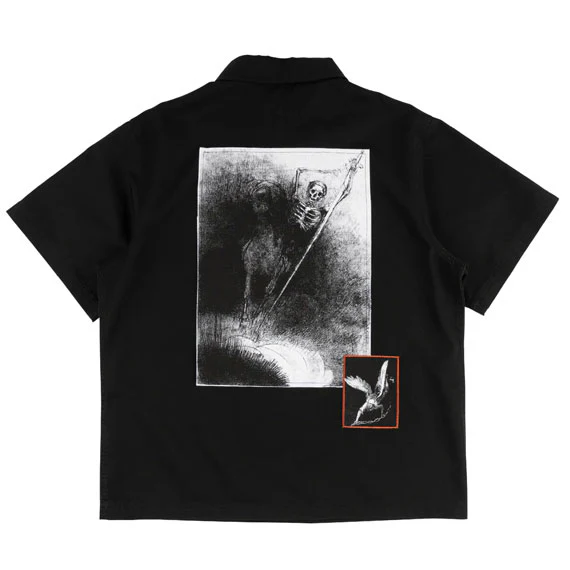 Welcome Dark Age Twill Work Shirt With Patches Black - Image 2