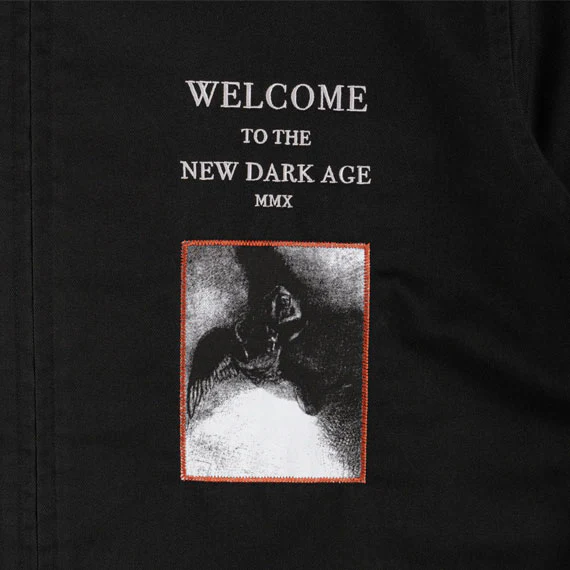 Welcome Dark Age Twill Work Shirt With Patches Black - Image 3