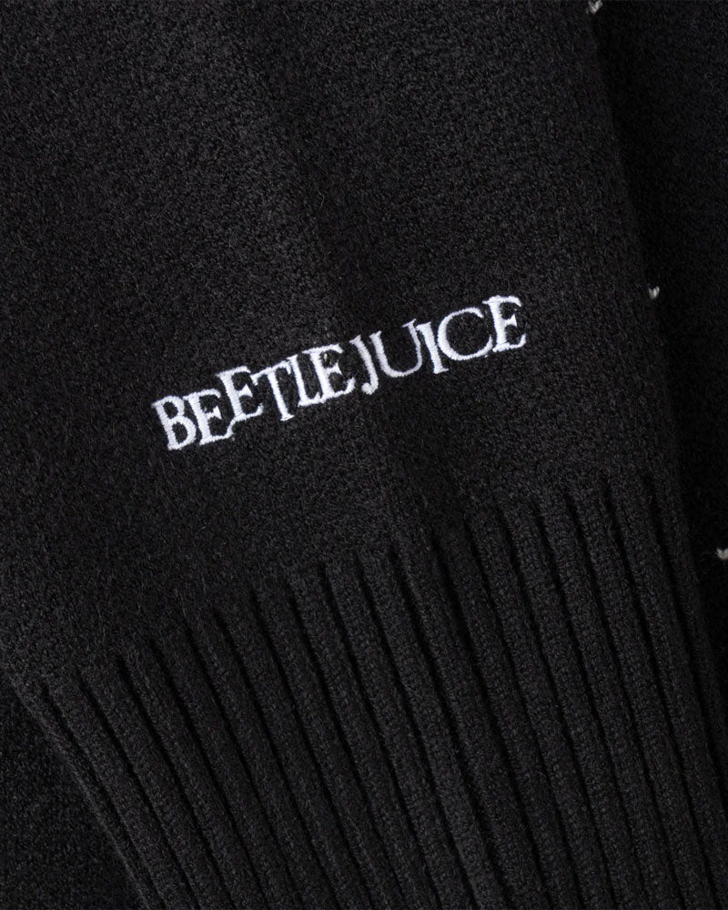 Welcome X Beetlejuice Lydia Knit Sweater - Black - Image 3