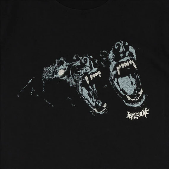 Welcome Woof T-Shirt Black - Image 2